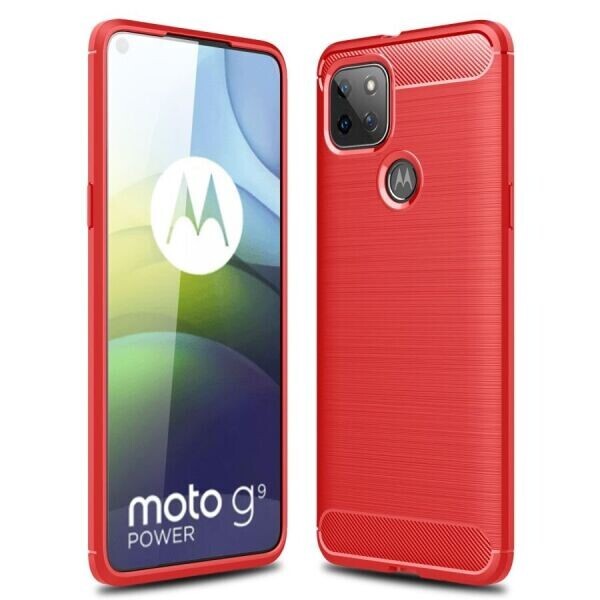 

Защитный чехол UniCase Carbon для Motorola Moto G9 Power - Red
