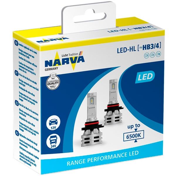 

Светодиодные лампы LED Narva Range Performance HB3 (9005)/HB4 (9006) 6500k 24w 12-24v 18038