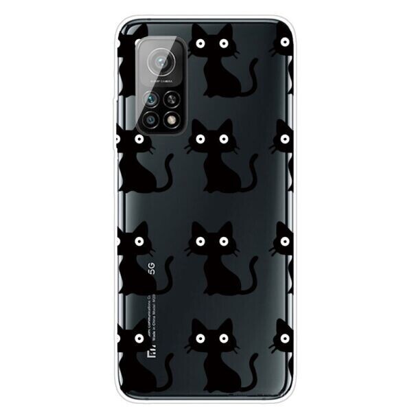

Силиконовый (TPU) чехол Deexe Pretty Glossy для Xiaomi Mi 10T / Mi 10T Pro - Black Cat