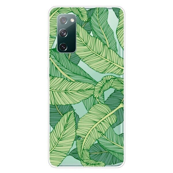 

Силиконовый (TPU) чехол Deexe Pretty Glossy для Samsung Galaxy S20 FE (G780) - Green Leaves