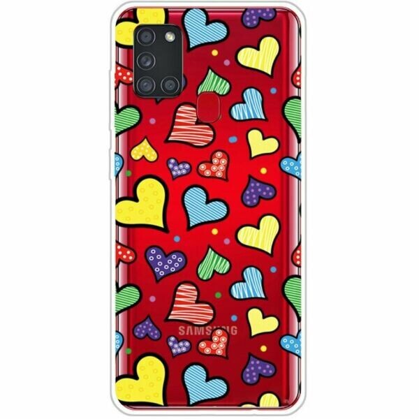 

Силиконовый (TPU) чехол Deexe Pretty Glossy для Samsung Galaxy A21s (A217) - Love Hearts
