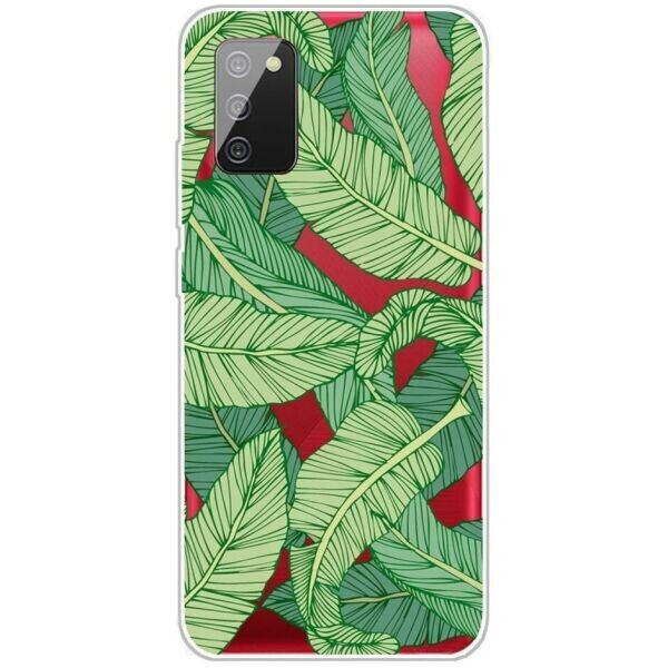 

Силиконовый (TPU) чехол Deexe Pretty Glossy для Samsung Galaxy A02s (A025) - Leaf