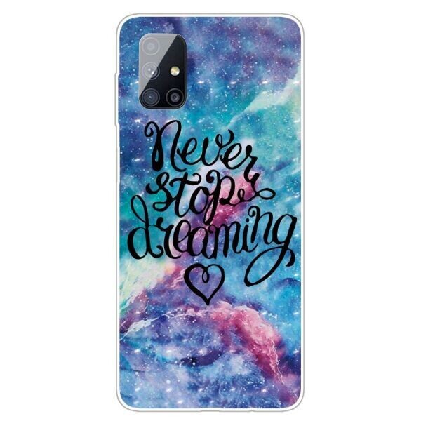 

Силиконовый (TPU) чехол Deexe Pretty Glossy для Samsung Galaxy M51 (M515) - Never Stop Dreaming