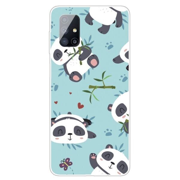 

Силиконовый (TPU) чехол Deexe Pretty Glossy для Samsung Galaxy M51 (M515) - Cute Pandas