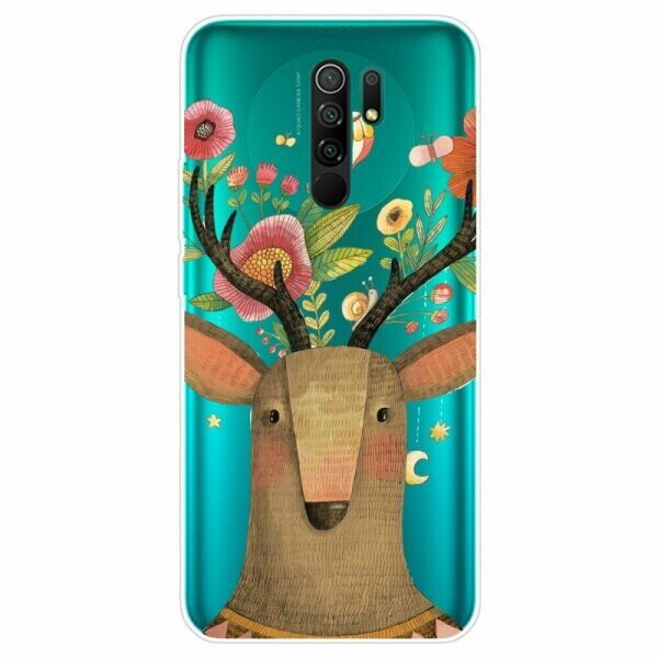 

Силиконовый (TPU) чехол Deexe Pretty Glossy для Xiaomi Redmi 9 - Elk