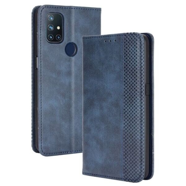 

Чехол-книжка Deexe Retro Style для OnePlus Nord N10 - Blue
