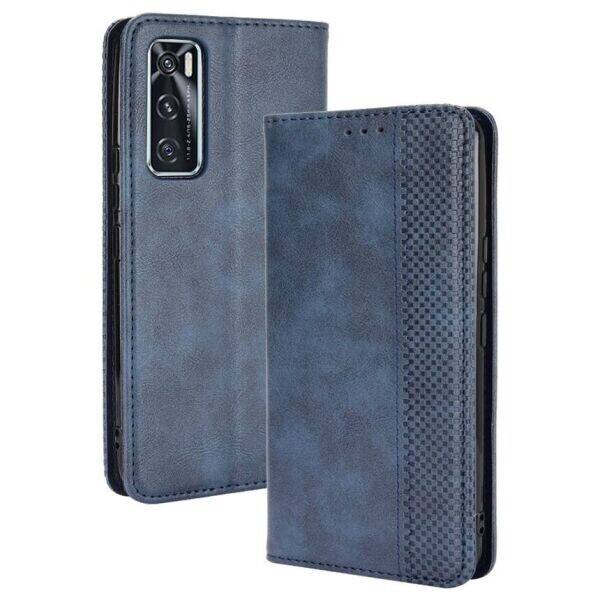 

Чехол-книжка Deexe Retro Style для VIVO V20 SE - Blue