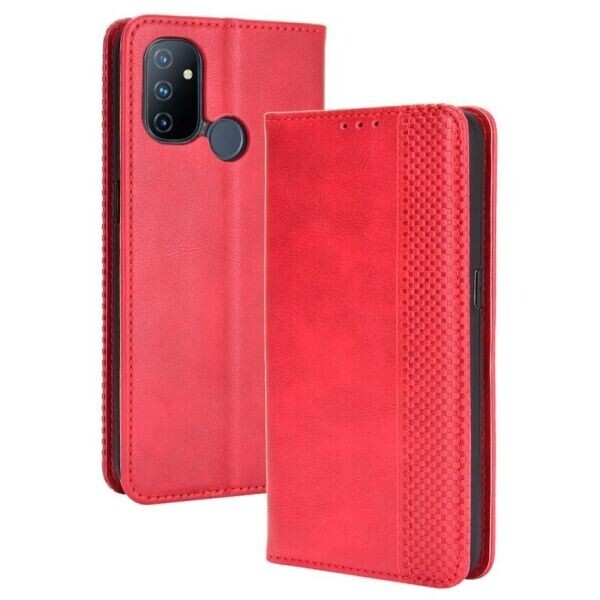 

Чехол Deexe Retro Style для OnePlus Nord N100 - Red