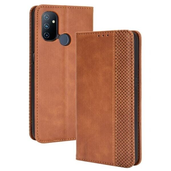 

Чехол Deexe Retro Style для OnePlus Nord N100 - Brown