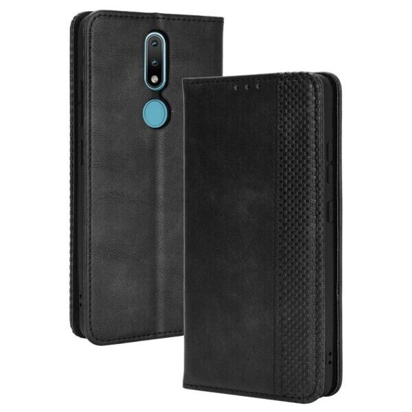 

Чехол-книжка Deexe Retro Style для Nokia 2.4 - Black