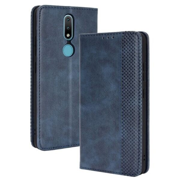 

Чехол-книжка Deexe Retro Style для Nokia 2.4 - Blue