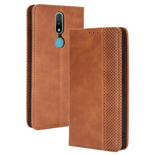 

Чехол-книжка Deexe Retro Style для Nokia 2.4 - Brown