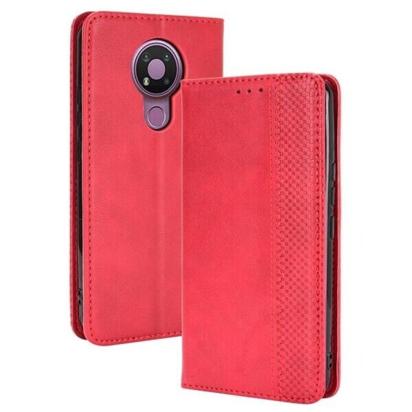 

Чехол-книжка Deexe Retro Style для Nokia 3.4 - Red