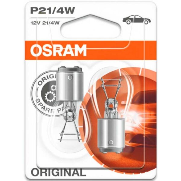 

Лампы накаливания Osram Original P21/4W 12V 21/4W BAZ15d 7225-02B 10X2 Blister