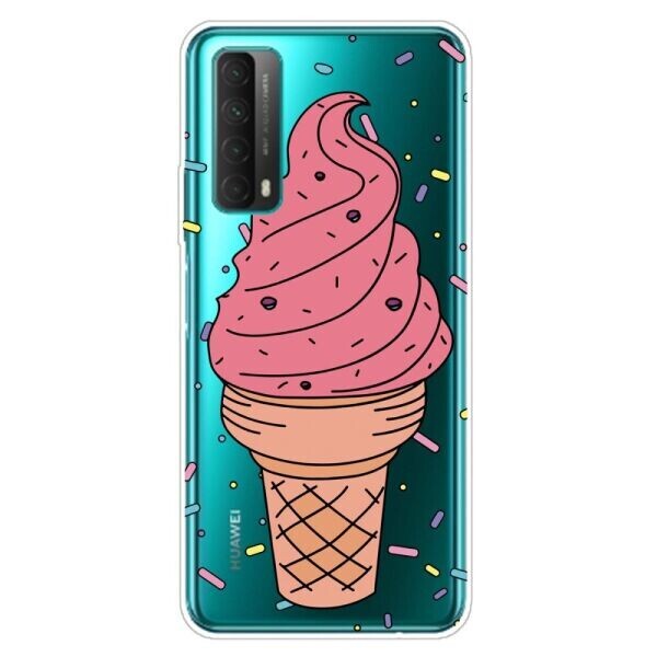 

Силиконовый (TPU) чехол Deexe Pretty Glossy для Huawei P Smart 2021 - Red Ice Cream