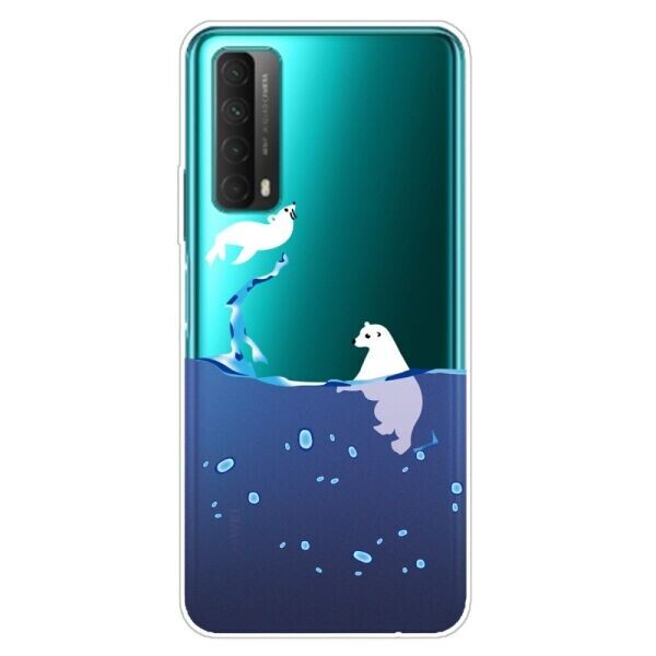 

Силиконовый (TPU) чехол Deexe Pretty Glossy для Huawei P Smart 2021 - Polar Bear