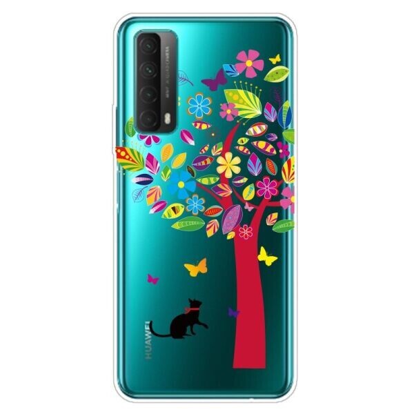 

Силиконовый (TPU) чехол Deexe Pretty Glossy для Huawei P Smart 2021 - Colorful Tree