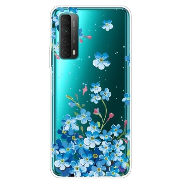 

Силиконовый (TPU) чехол Deexe Pretty Glossy для Huawei P Smart 2021 - Blue Flower