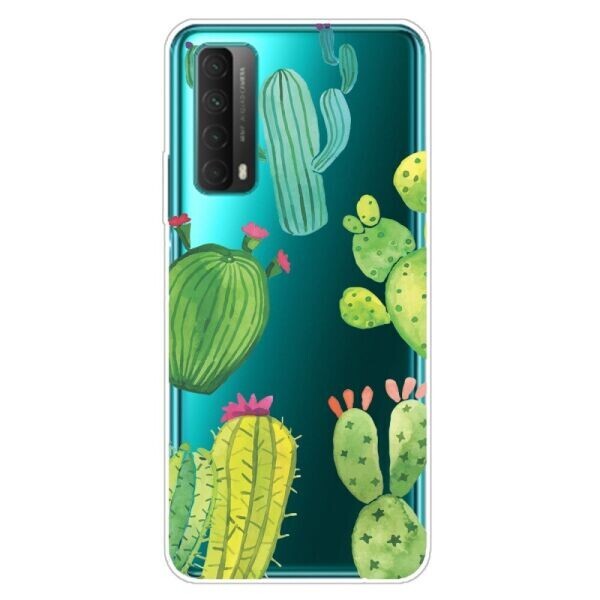 

Силиконовый (TPU) чехол Deexe Pretty Glossy для Huawei P Smart 2021 - Cactus