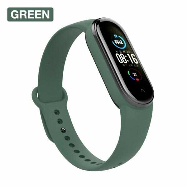 

Ремешок Deexe Silicone Wrist для Xiaomi Mi Band 5 - Green