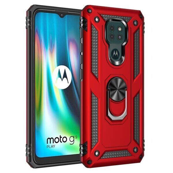 

Защитный чехол Deexe Armor Case для Motorola Moto G9 Play - Red