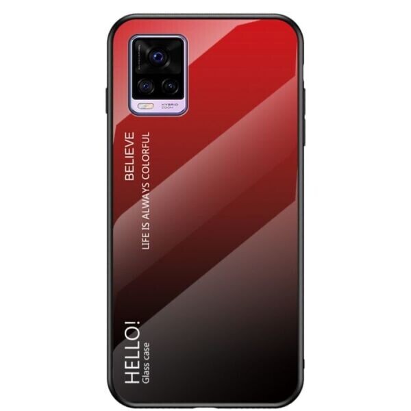 

Защитный чехол Deexe Gradient Color для VIVO V20 - Red / Black