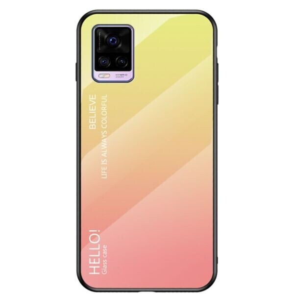 

Защитный чехол Deexe Gradient Color для VIVO V20 - Yellow / Pink