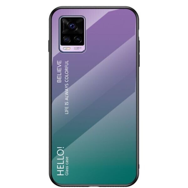 

Защитный чехол Deexe Gradient Color для VIVO V20 - Purple / Green
