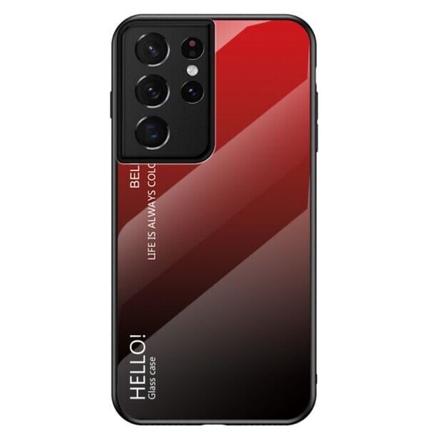 

Защитный чехол Deexe Gradient Color для Samsung Galaxy S21 Ultra - Red / Black