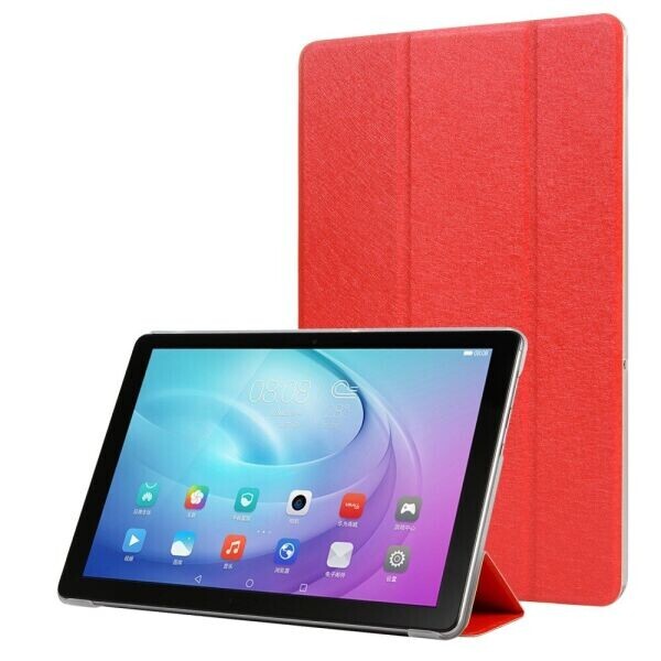 

Чехол Deexe Silk Texture для Huawei MatePad T10 / T10s - Red