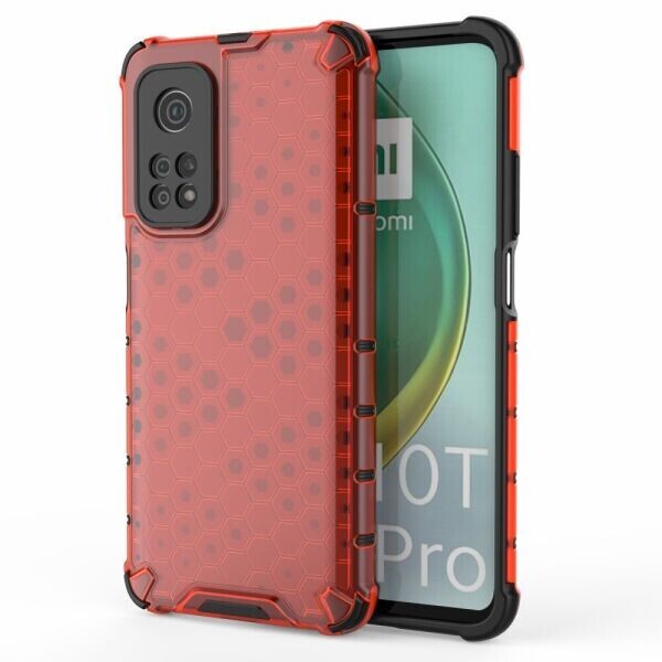 

Защитный чехол Deexe Honeycomb Series для Xiaomi Mi 10T / Mi 10T Pro - Red