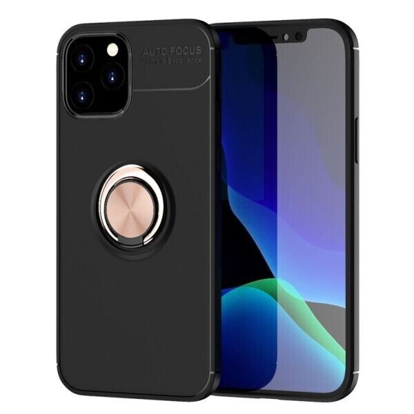 

Защитный чехол UniCase Magnetic Ring для Apple iPhone 12 / iPhone 12 Pro - Black / Rose Gold