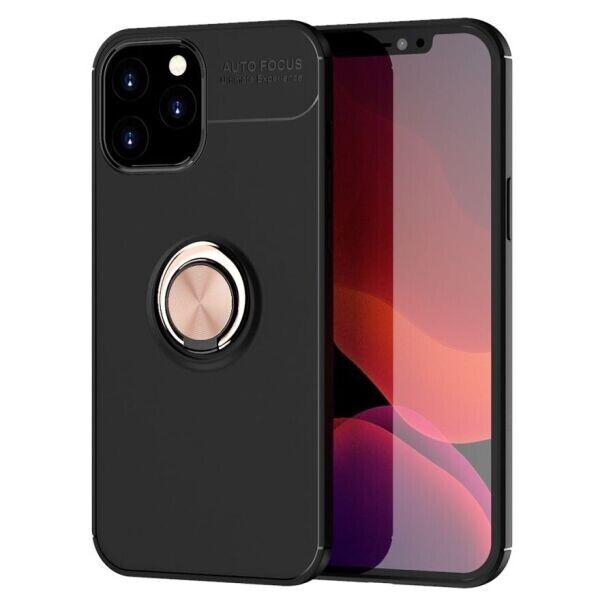 

Защитный чехол UniCase Magnetic Ring для Apple iPhone 12 Pro Max - Black / Rose Gold