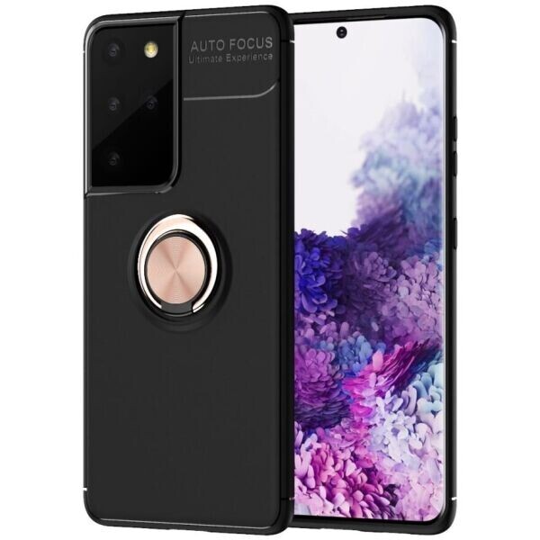 

Защитный чехол UniCase Magnetic Ring для Samsung Galaxy S21 Ultra - Black / Rose Gold