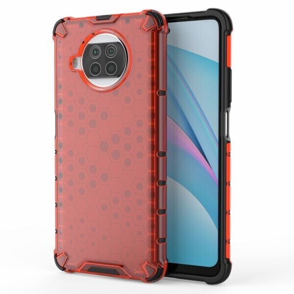 

Защитный чехол Deexe Honeycomb Series для Xiaomi Mi 10T Lite - Red