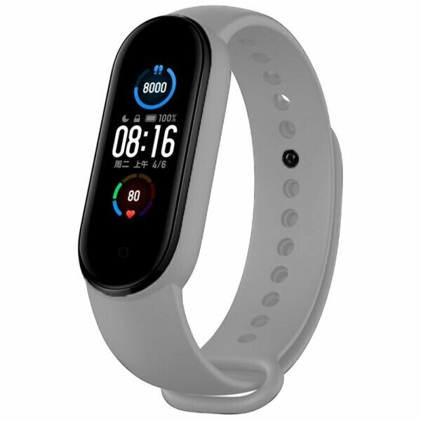 

Ремешок Deexe Soft Touch для Xiaomi Mi Band 5 - Grey