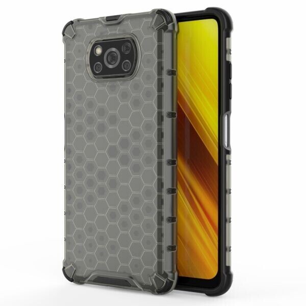 

Защитный чехол Deexe Honeycomb Series для Xiaomi Poco X3 - Black