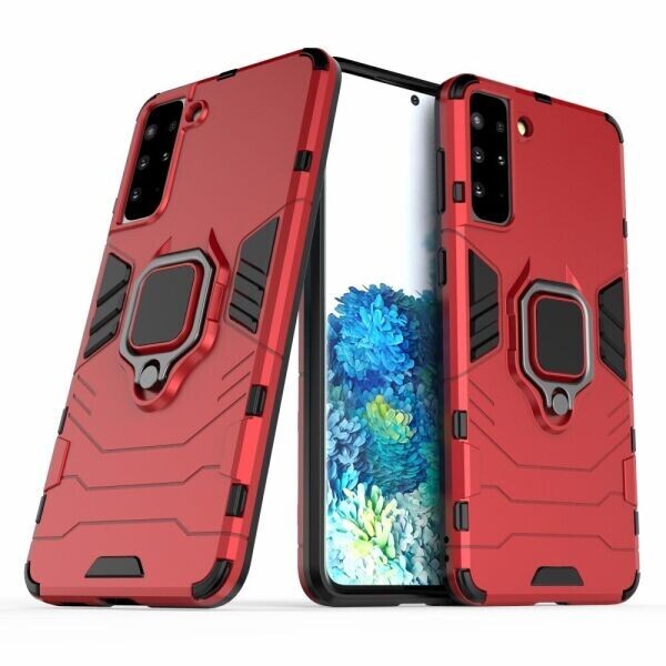 

Защитный чехол Deexe Hybrid Case для Samsung Galaxy S21 Plus - Red
