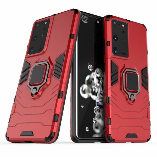 

Защитный чехол Deexe Hybrid Case для Samsung Galaxy S21 Ultra - Red