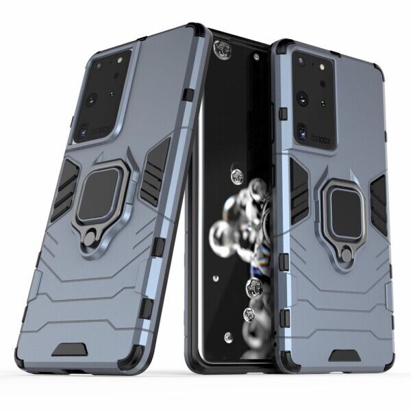 

Защитный чехол Deexe Hybrid Case для Samsung Galaxy S21 Ultra - Dark Blue
