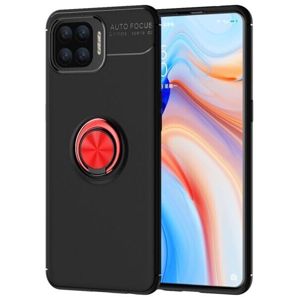 

Защитный чехол UniCase Magnetic Ring для OPPO Reno 4 lite - Black / Red