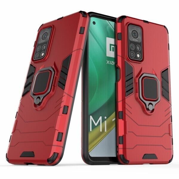 

Защитный чехол Deexe Hybrid Case для Xiaomi Mi 10T / Mi 10T Pro - Red
