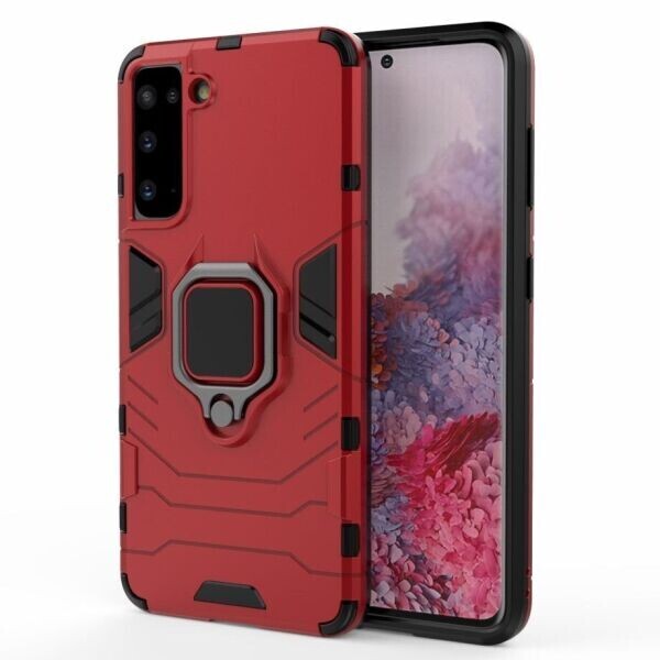 

Защитный чехол Deexe Hybrid Case для Samsung Galaxy S21 - Red