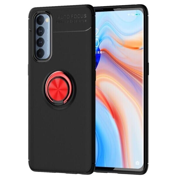 

Защитный чехол UniCase Magnetic Ring для OPPO Reno 4 Pro - Black / Red