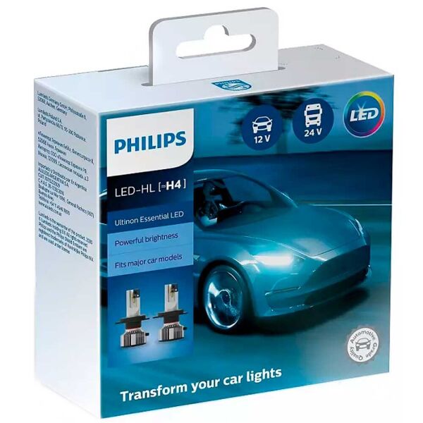 

Светодиодные лампы LED Philips H4 Ultinon Essential G2 6500K 21w 12-24v 11342UE2X2