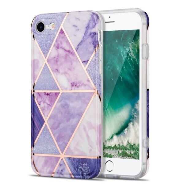 

Защитный чехол Deexe Marble Pattern для Apple iPhone SE 2 (2020) / iPhone 8 / iPhone 7 - Light Purple