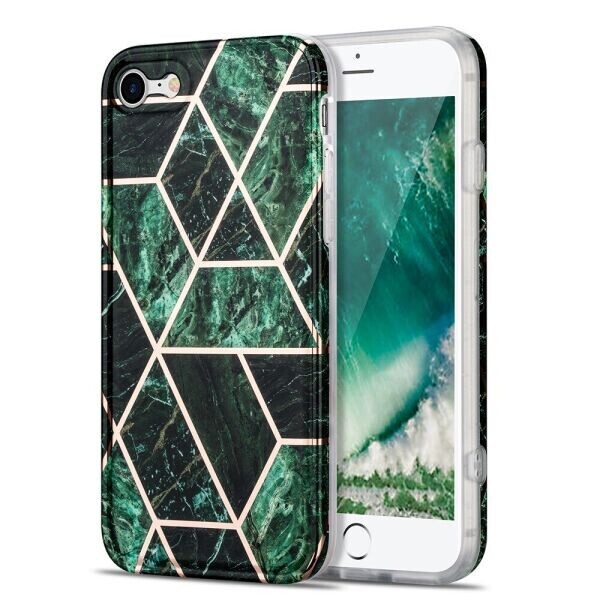 

Защитный чехол Deexe Marble Pattern для Apple iPhone SE 2 (2020) / iPhone 8 / iPhone 7 - Green
