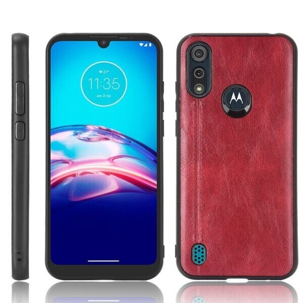 

Защитный чехол UniCase Leather Series для Motorola Moto E6S - Red