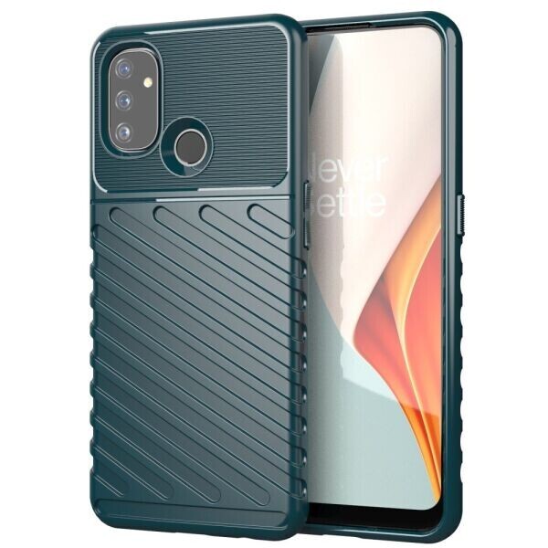 

Защитный чехол Deexe Thunder Series для OnePlus Nord N100 - Green