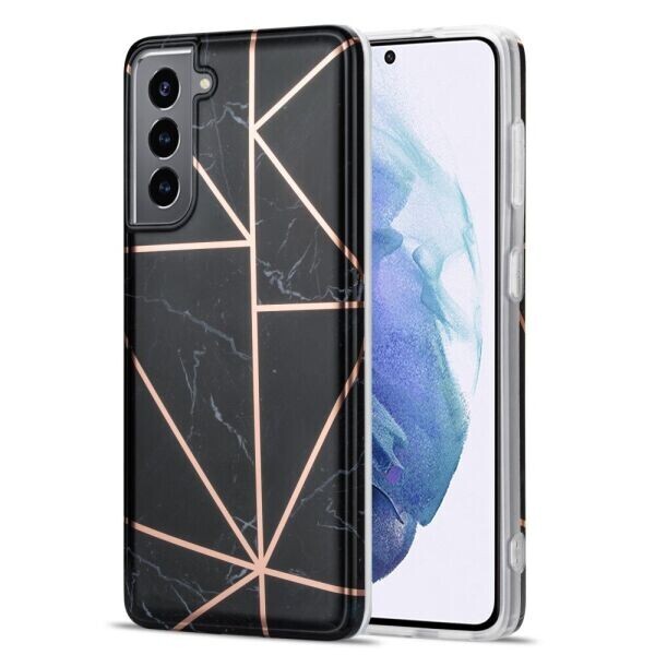 

Защитный чехол Deexe Marble Pattern для Samsung Galaxy S21 - Black
